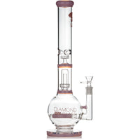 16" Dual Inline Showerhead Bong, by Diamond Glass