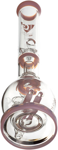 16" Dual Inline Showerhead Bong, by Diamond Glass