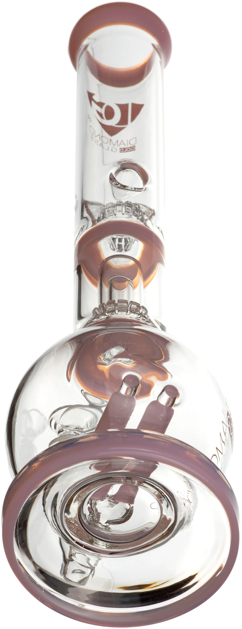 16" Dual Inline Showerhead Bong, by Diamond Glass
