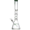 18" Heavy 7mm Double Showerhead Bong, by Diamond Glass