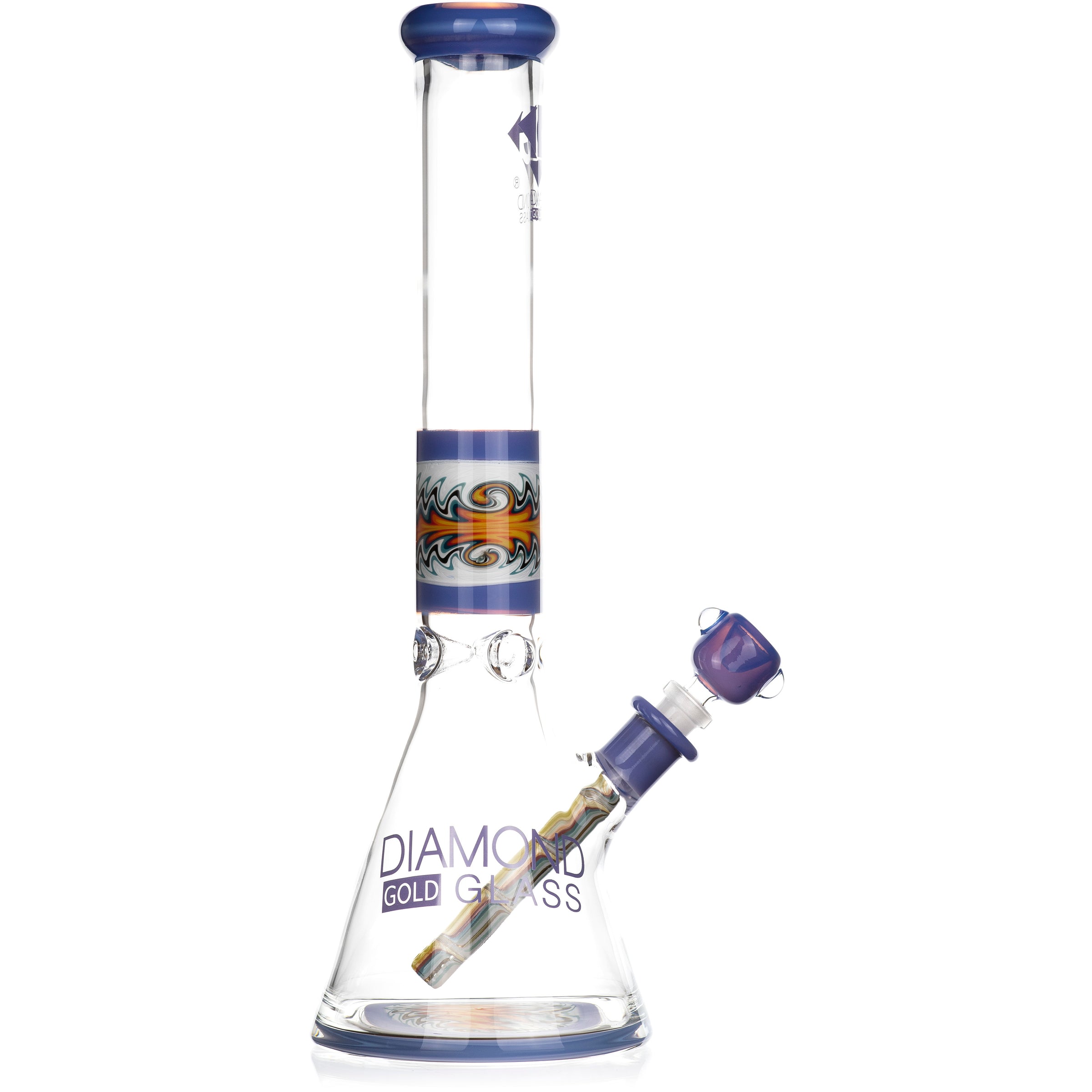 16" Wig Wag Reversal Heady Bong, by Diamond Glass