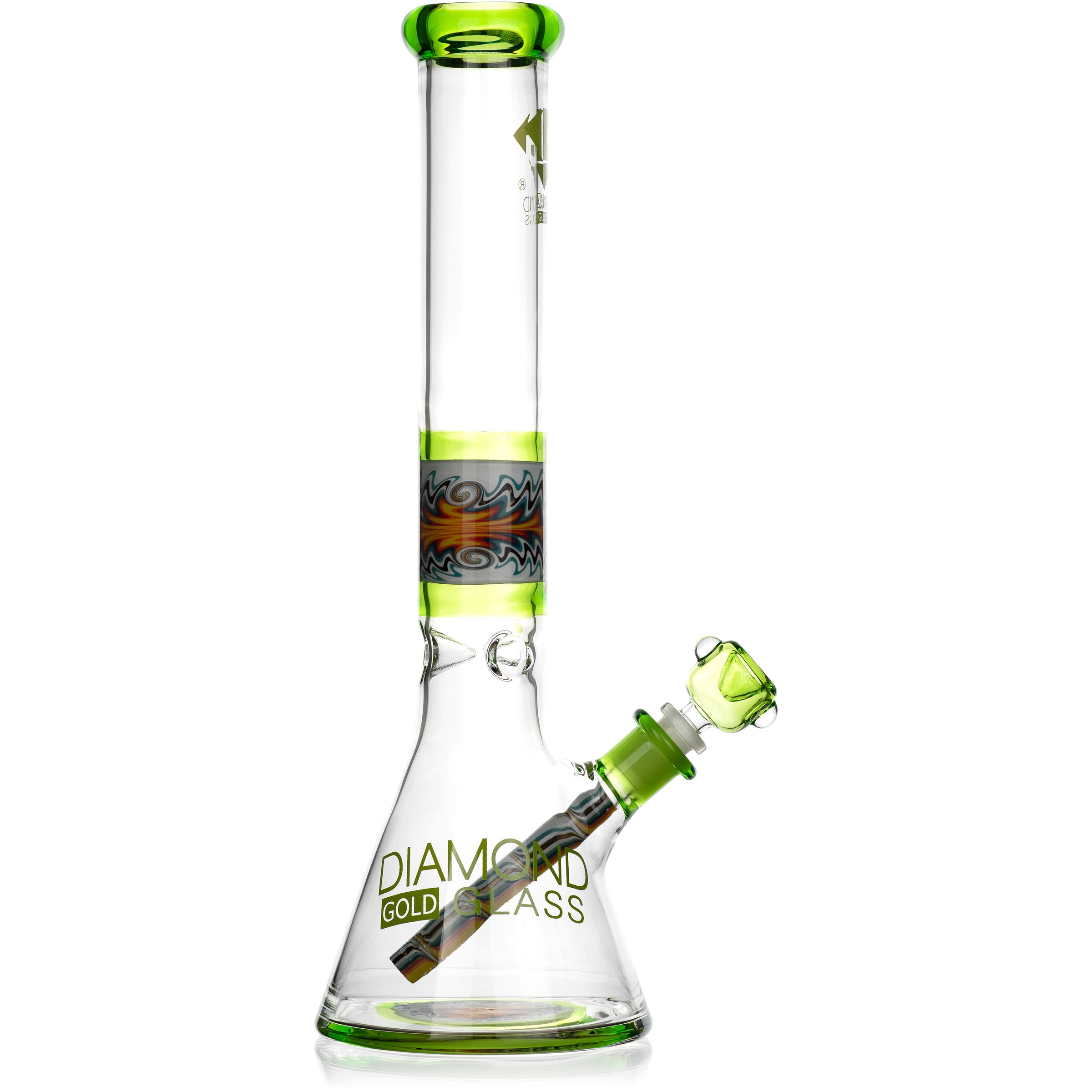 16" Wig Wag Reversal Heady Bong, by Diamond Glass