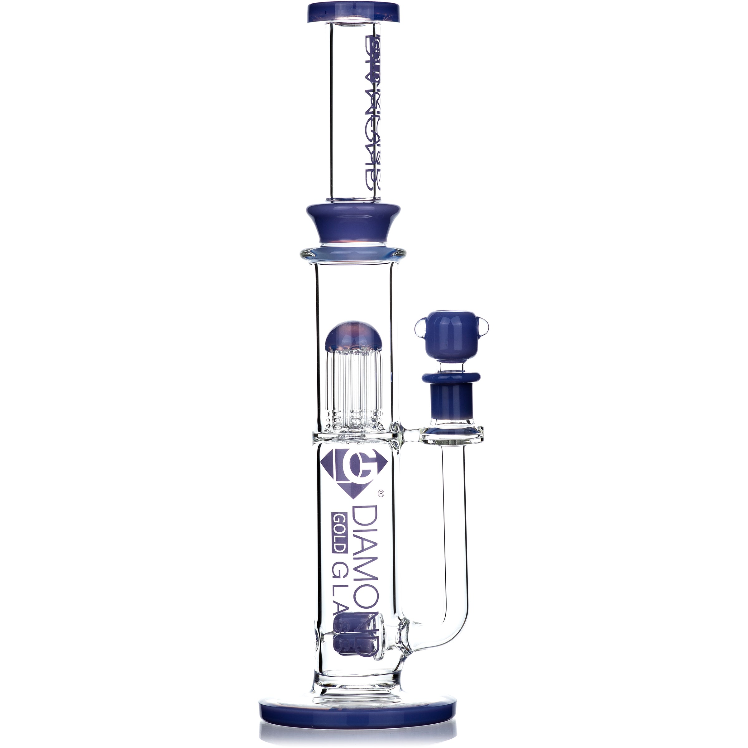 16" Triple Inline 8-Arm Bong, by Diamond Glass