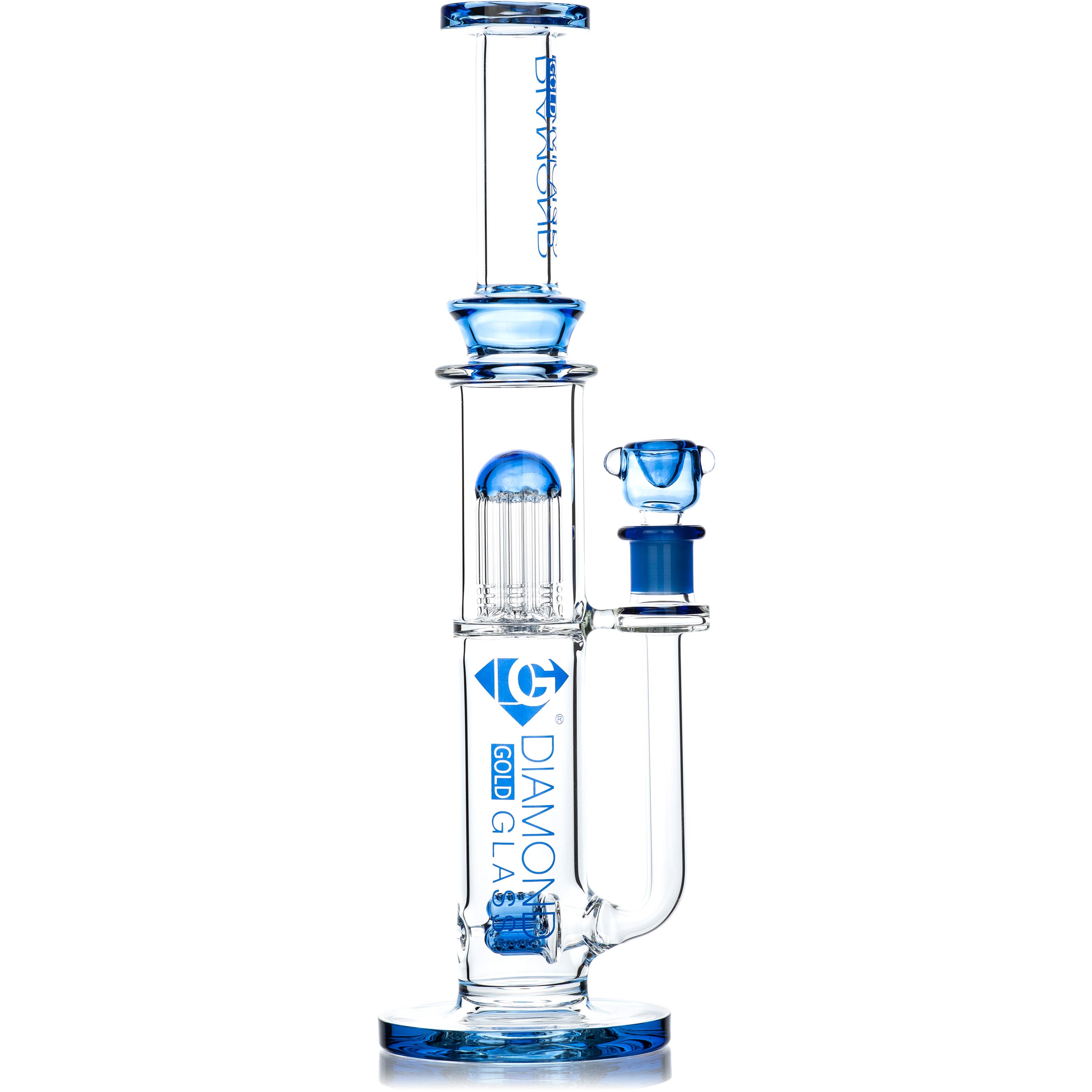 16" Triple Inline 8-Arm Bong, by Diamond Glass