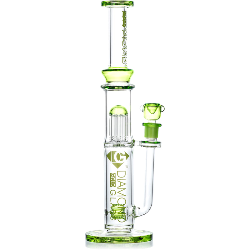 16" Triple Inline 8-Arm Bong, by Diamond Glass