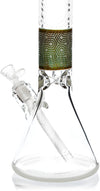 17" Etched Sandblasted Beaker Bong, by Cheech Glass