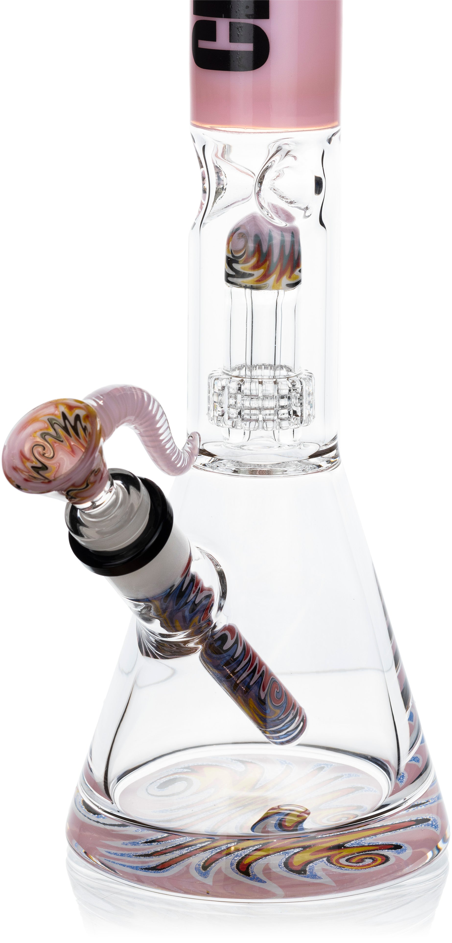 13" Showerhead Reversal Wigwag Bong, by Cheech Glass