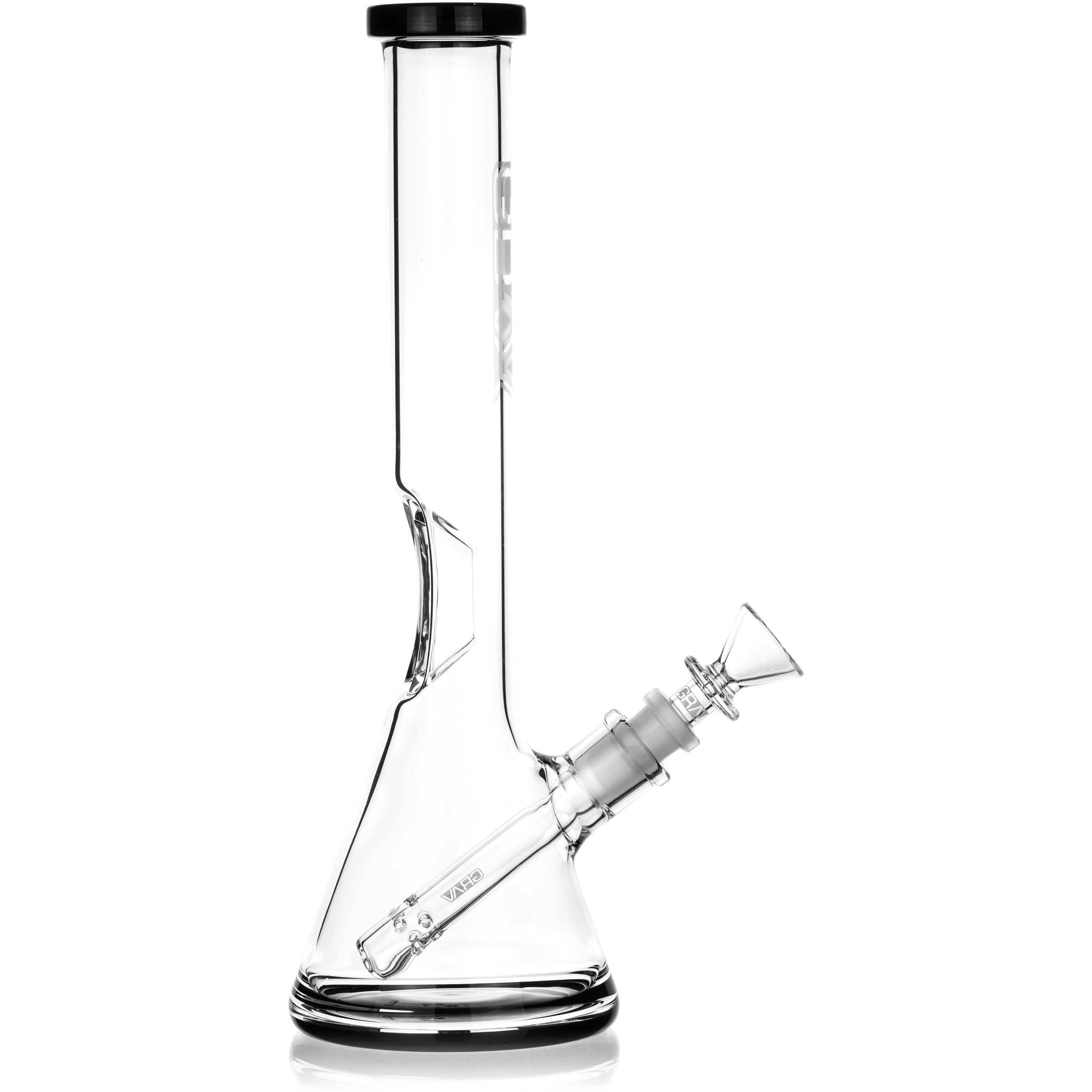 12" Medium Beaker w/ 14mm Funnel Bowl & Fission Downstem, by Grav Labs
