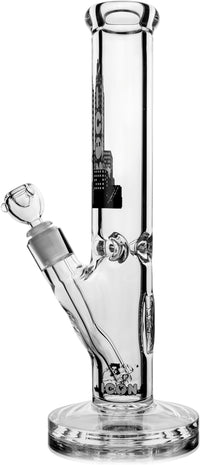 14" Heavy 9mm Straight Tube Bong, by ICON Glass - Bat Kountry