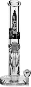 14" Heavy 9mm Straight Tube Bong, by ICON Glass - Bat Kountry