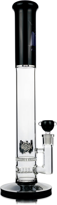 18" Straight Tube Bong w/ Inline Honeycomb Perc, by ICON Glass - Bat Kountry