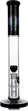 18" Straight Tube Bong w/ Inline Honeycomb Perc, by ICON Glass - Bat Kountry