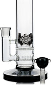 18" Straight Tube Bong w/ Inline Honeycomb Perc, by ICON Glass - Bat Kountry