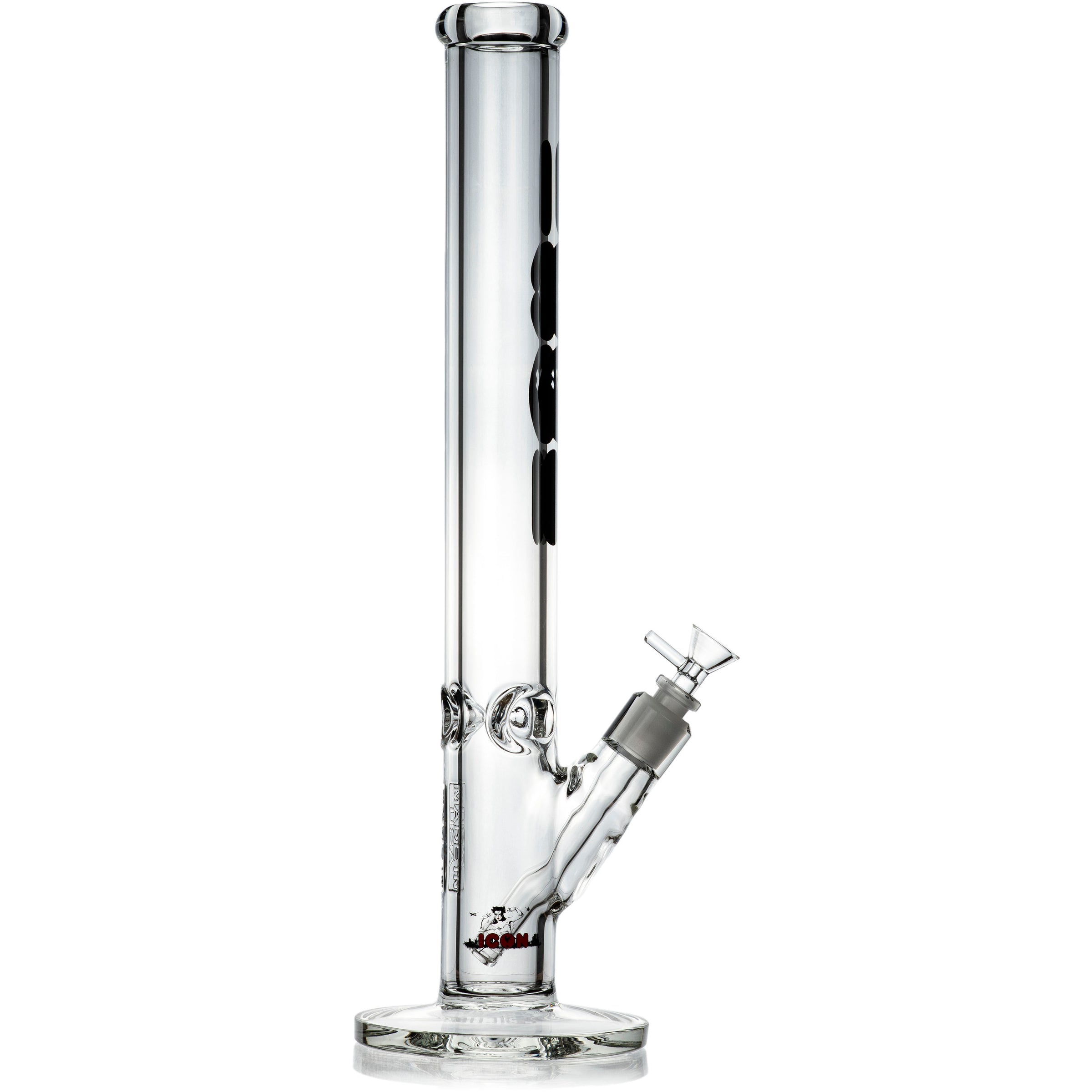 18" Heavy 9mm Straight Tube Bong, by ICON Glass