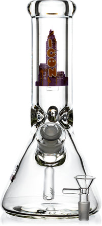 10" Heavy 9mm Beaker Bong, by ICON Glass