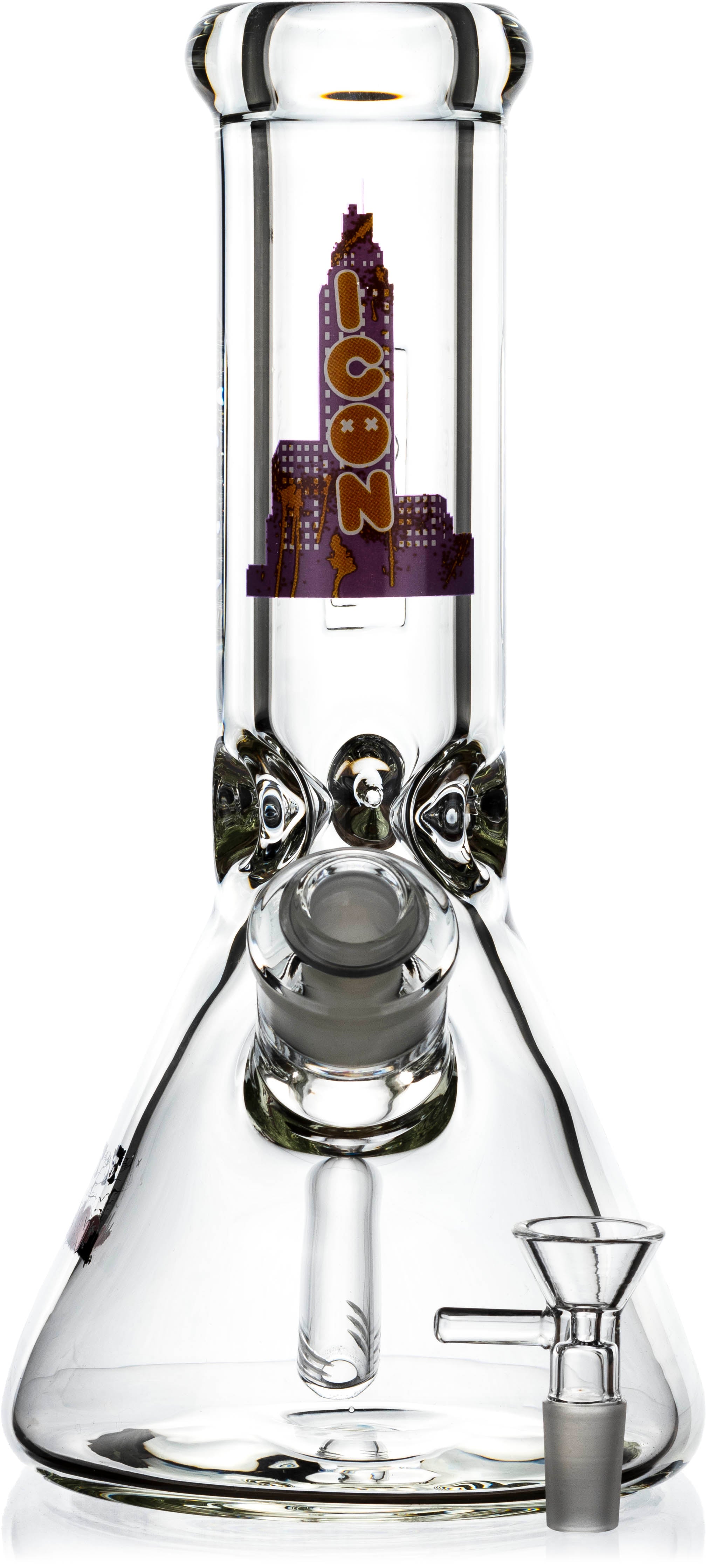 10" Heavy 9mm Beaker Bong, by ICON Glass