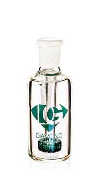 Ash Catcher w/ 14mm Joint, 45˚ Angle, Showerhead Perc, by Diamond Glass - Bat Kountry