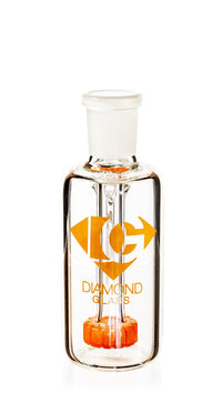 Ash Catcher w/ 14mm Joint, 90˚ Angle, Showerhead Perc, by Diamond Glass - Bat Kountry