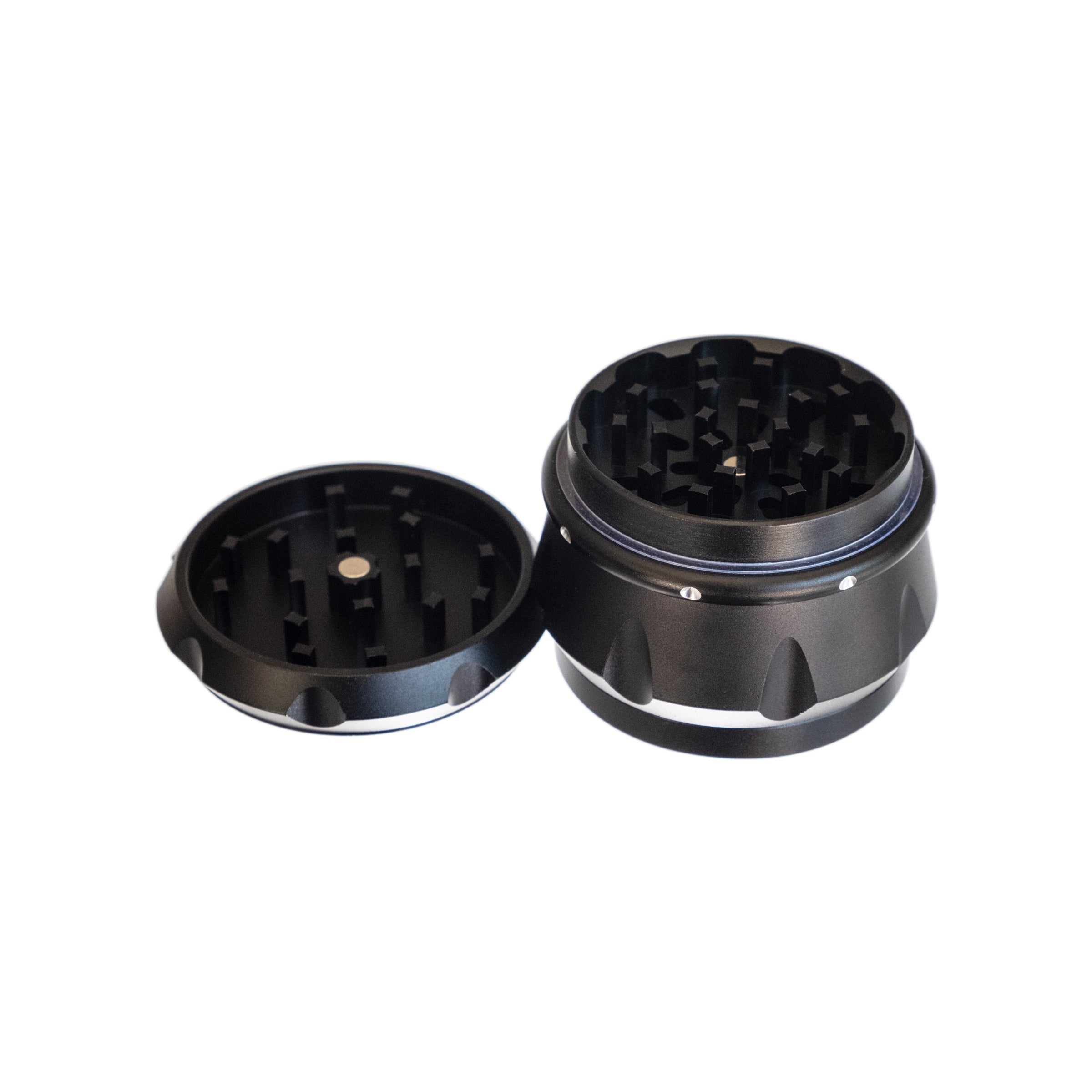 Grinder, Dimpled Aluminum 4-Piece 3-Level 2.5", by Chromium Crusher - Bat Kountry