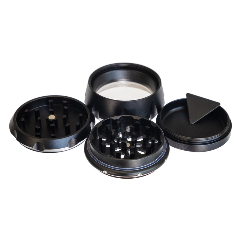 Grinder, Dimpled Aluminum 4-Piece 3-Level 2.5", by Chromium Crusher - Bat Kountry