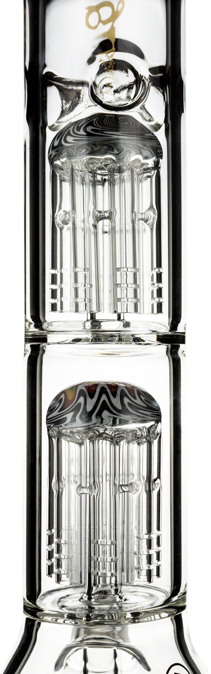 15" Beaker Bong w/ Double Reversal Tree Perc, by Crystal Glass - Bat Kountry