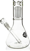 14" Beaker Bong w/ Single Tree Perc, by Crystal Glass - Bat Kountry