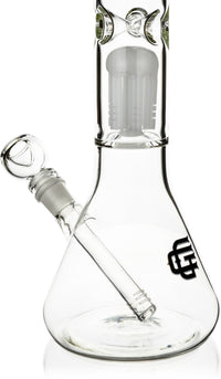 14" Beaker Bong w/ Single Tree Perc, by Crystal Glass - Bat Kountry
