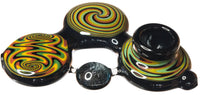 Triple Swirl Galaxy Spoon Hand Pipe - Bat Kountry