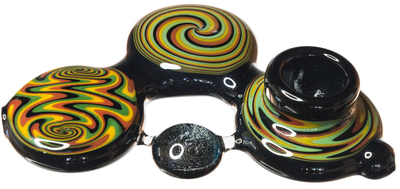 Triple Swirl Galaxy Spoon Hand Pipe - Bat Kountry