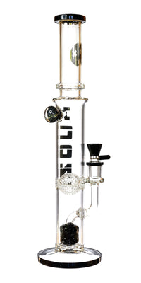 16" Highlife Straight Tube Bong w/ Sponge Perc, by ICON Glass - Bat Kountry
