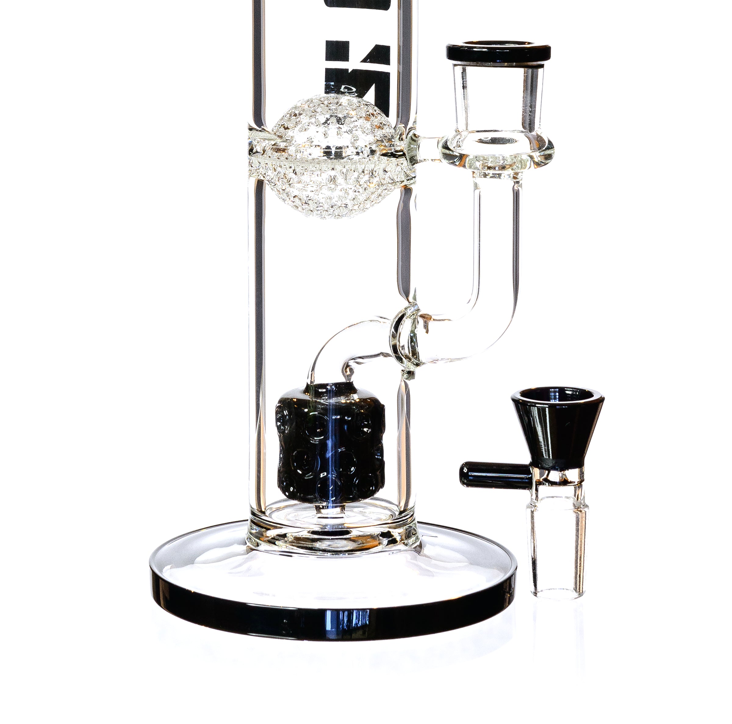 16" Highlife Straight Tube Bong w/ Sponge Perc, by ICON Glass - Bat Kountry
