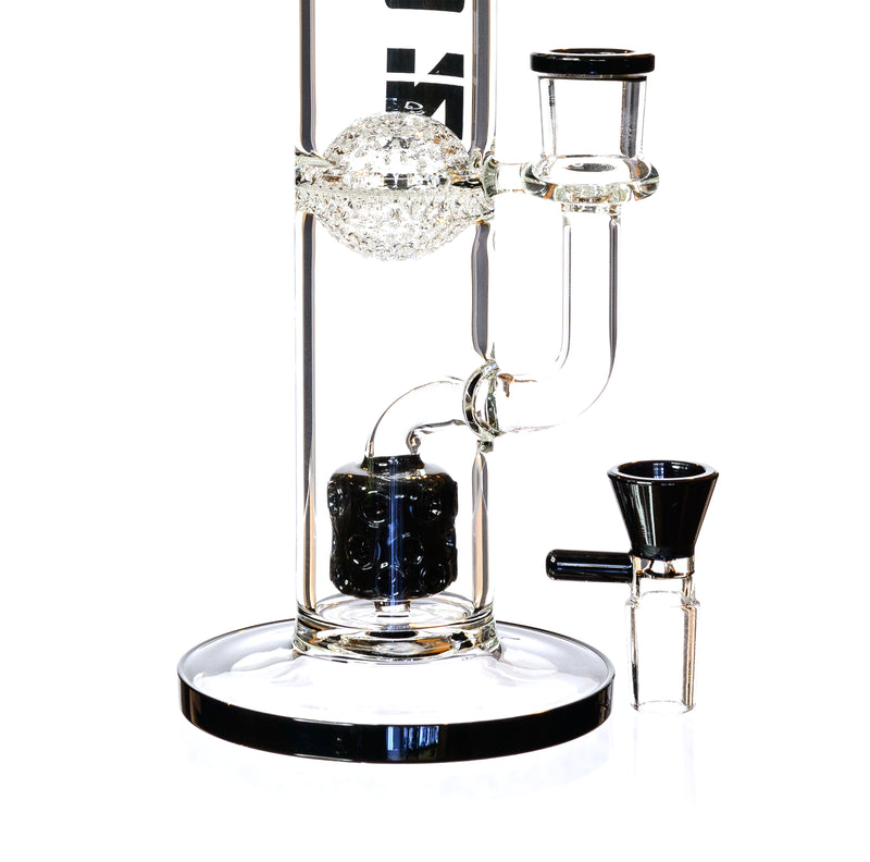 16" Highlife Straight Tube Bong w/ Sponge Perc, by ICON Glass - Bat Kountry