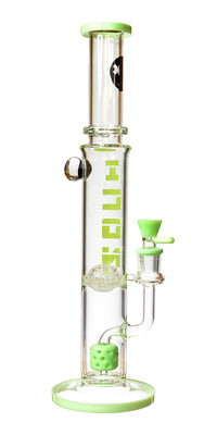 16" Highlife Straight Tube Bong w/ Sponge Perc, by ICON Glass - Bat Kountry