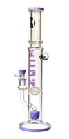 16" Highlife Straight Tube Bong w/ Sponge Perc, by ICON Glass - Bat Kountry