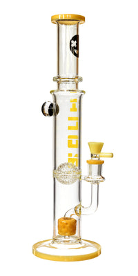 16" Highlife Straight Tube Bong w/ Sponge Perc, by ICON Glass - Bat Kountry