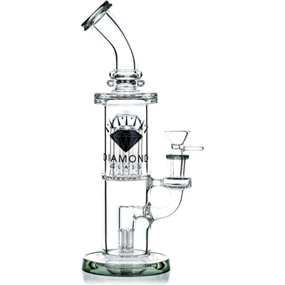 11" Diamond Trophy Rig with double tree percs, by Diamond Glass (free banger included) - Bat Kountry