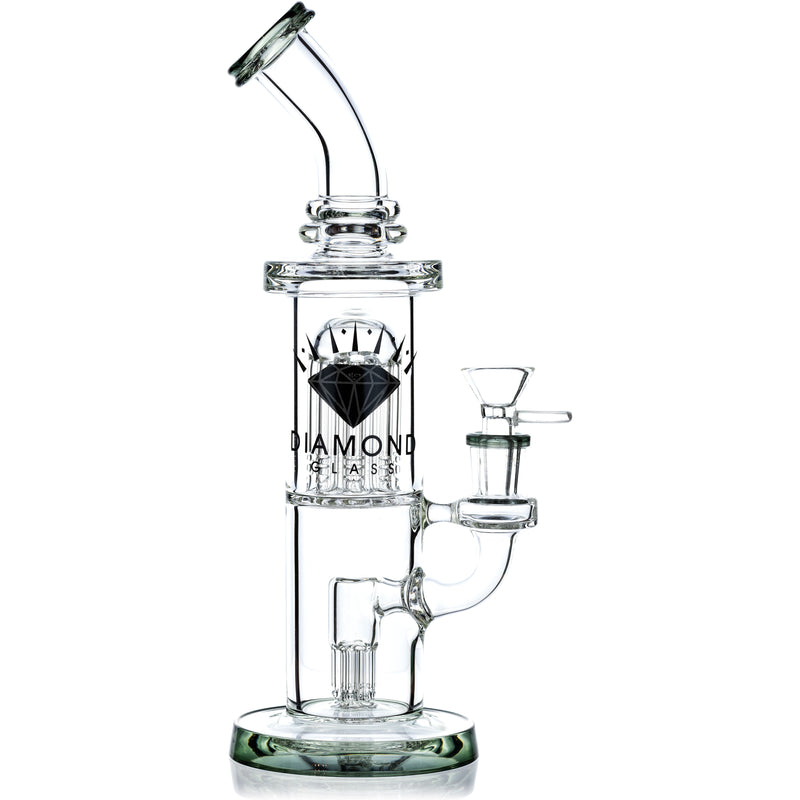 11" Diamond Trophy Rig with double tree percs, by Diamond Glass (free banger included) - Bat Kountry