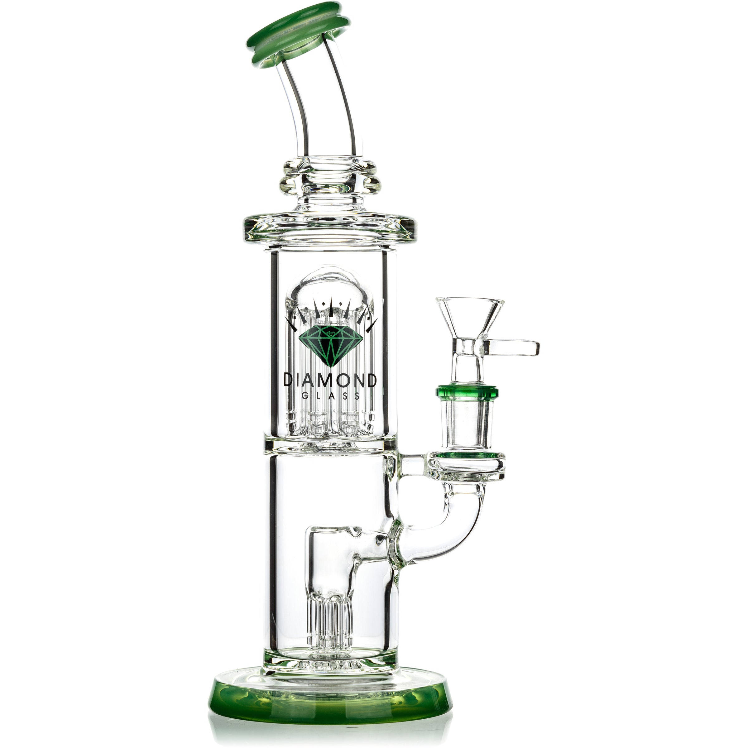 11" Diamond Trophy Rig with double tree percs, by Diamond Glass (free banger included) - Bat Kountry