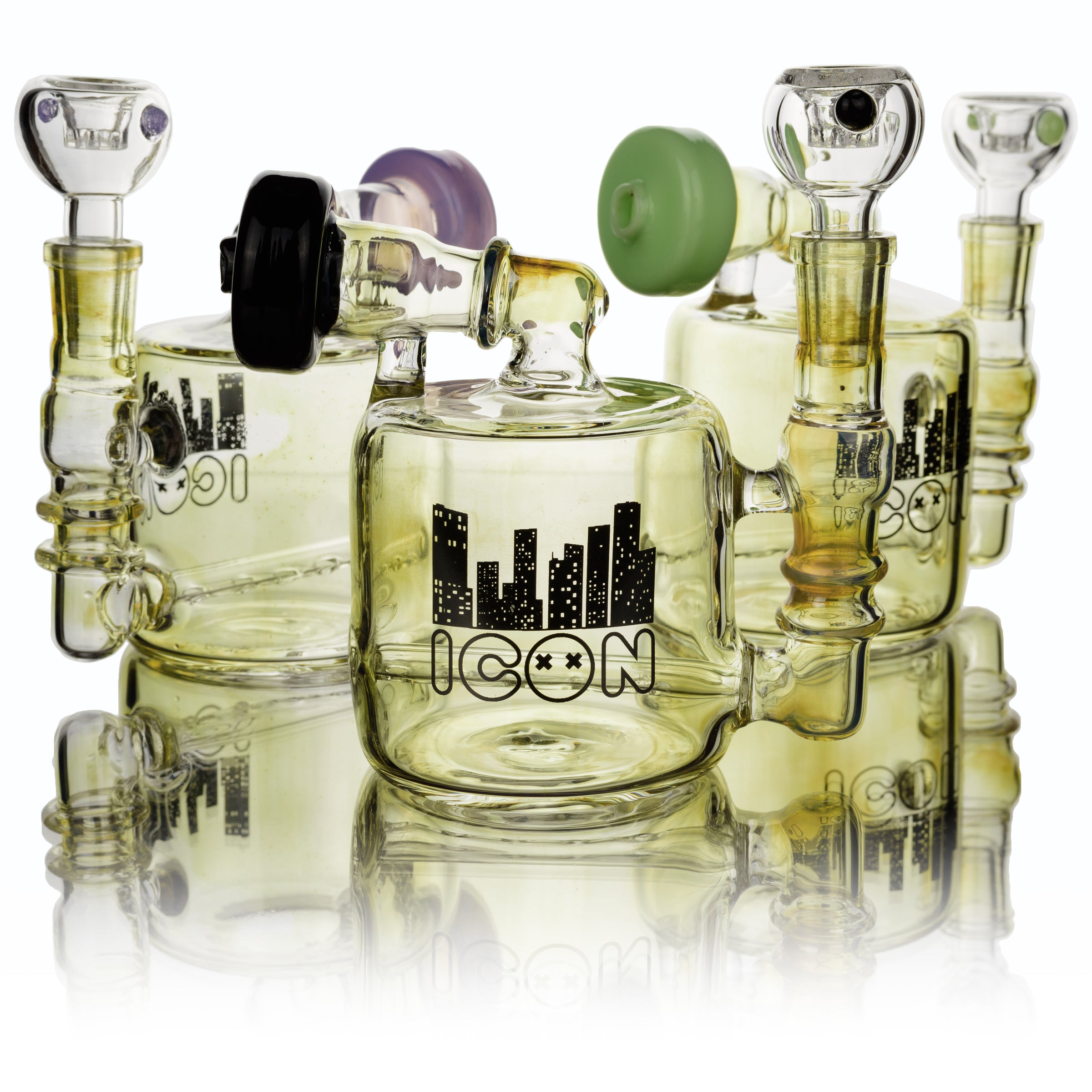 5" Cylinder Rig w/ Inline Diffuser, by Icon Glass (free banger included) - Bat Kountry
