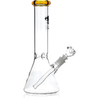 12" Classic Beaker Bong w/ Colored Lip w/ Ice Pinch, by Diamond Glass - Bat Kountry