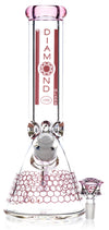 12" Heavy Super Thick 9mm Beaker Bong w/ Ice Pinch, by Diamond Glass - Bat Kountry