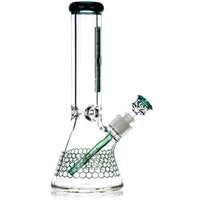 12" Heavy Super Thick 9mm Beaker Bong w/ Ice Pinch, by Diamond Glass - Bat Kountry