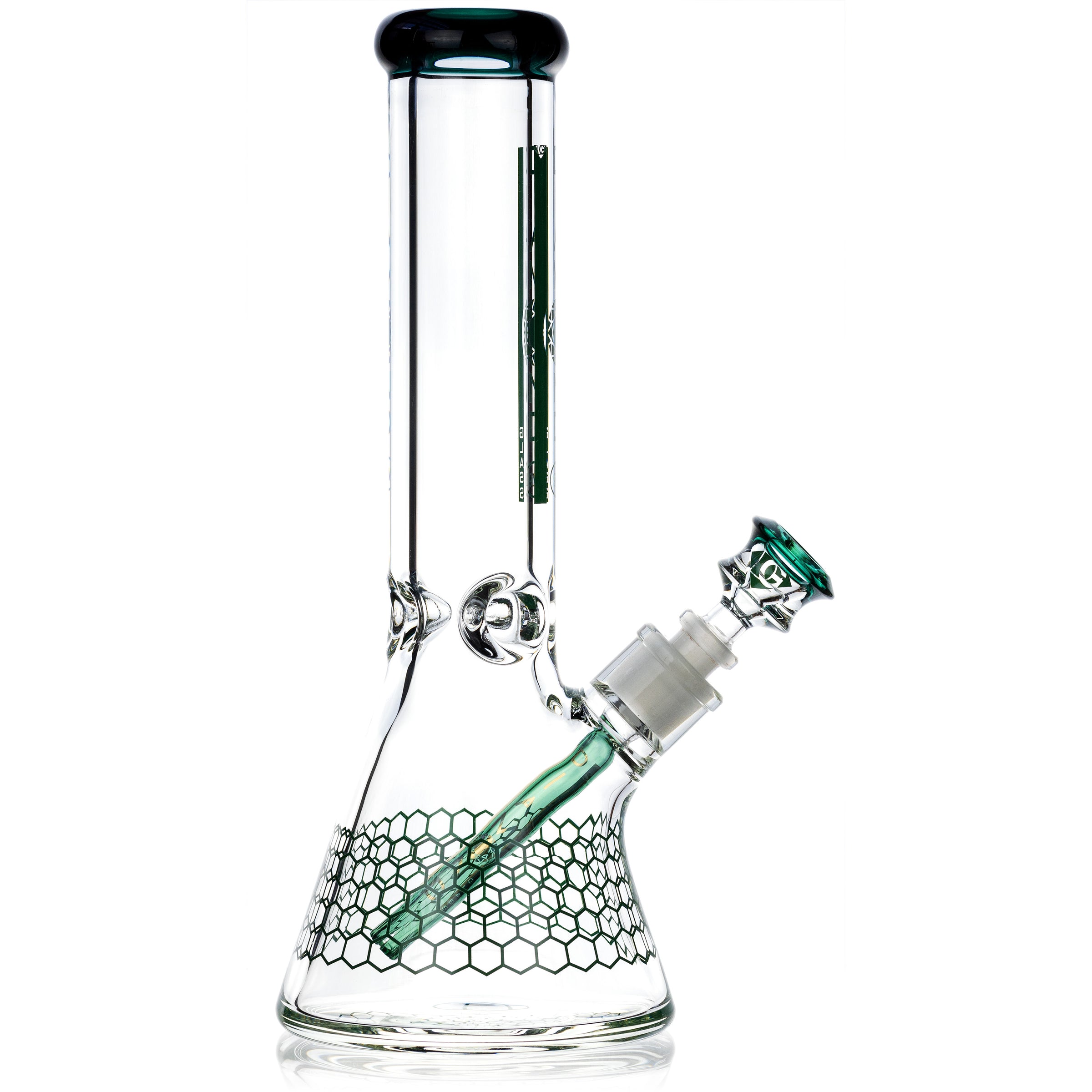12" Heavy Super Thick 9mm Beaker Bong w/ Ice Pinch, by Diamond Glass - Bat Kountry