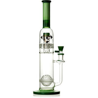 16" Showerhead Ratchet Perc Honeycomb Bong, by Diamond Glass - Bat Kountry