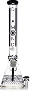 18" Heavy Super Thick 9mm Beaker Bong w/ Ice Pinch, by Diamond Glass - Bat Kountry