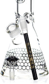 18" Heavy Super Thick 9mm Beaker Bong w/ Ice Pinch, by Diamond Glass - Bat Kountry