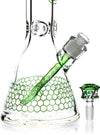 18" Heavy Super Thick 9mm Beaker Bong w/ Ice Pinch, by Diamond Glass - Bat Kountry