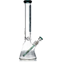 18" Heavy Super Thick 9mm Beaker Bong w/ Ice Pinch, by Diamond Glass - Bat Kountry